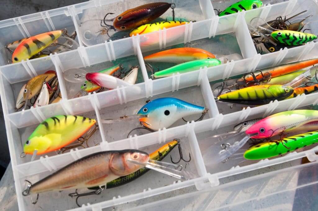 Colourfull box of tile fishing