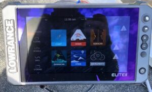 Lowrance Elite FS navigation menu