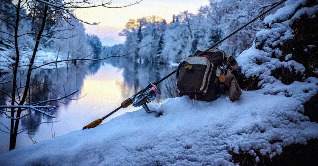 Rod and reel for Fishing for Bass in Winter