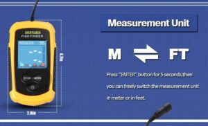 Lucky depth finder measurement unit setup