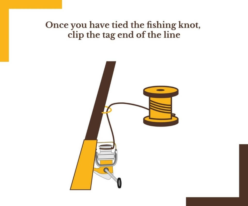 TYING THE KNOT AROUND THE SPINNING REEL SPOOL