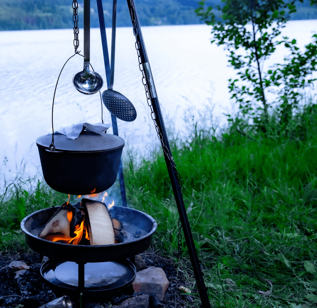 Cooking fishing soup