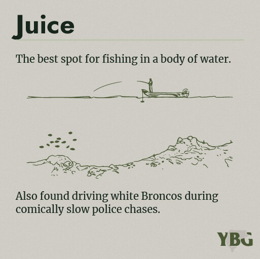 Juice: The best spot for fishing in a body of water