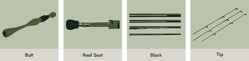 bass fishing rod parts