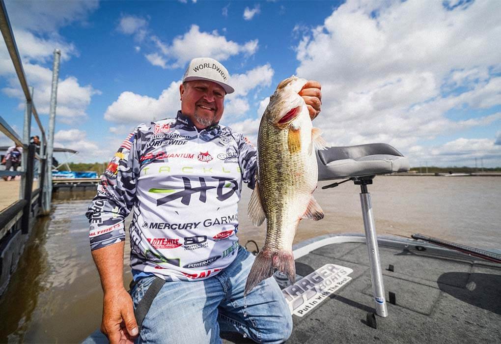 James Watson lures big bass 