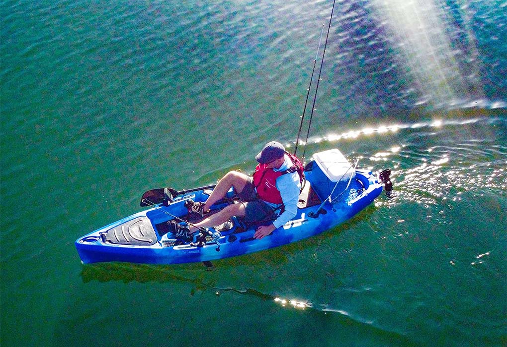 fishing kayak with Pedal Drive System