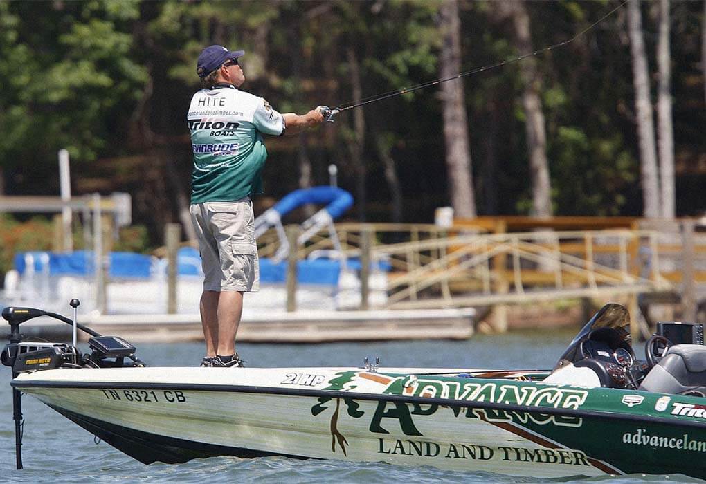 Davy Hite knows that bass can be caught year-round, from the heat of summer to the cold of winter (photo by Gary Tramontina/B.A.S.S.)