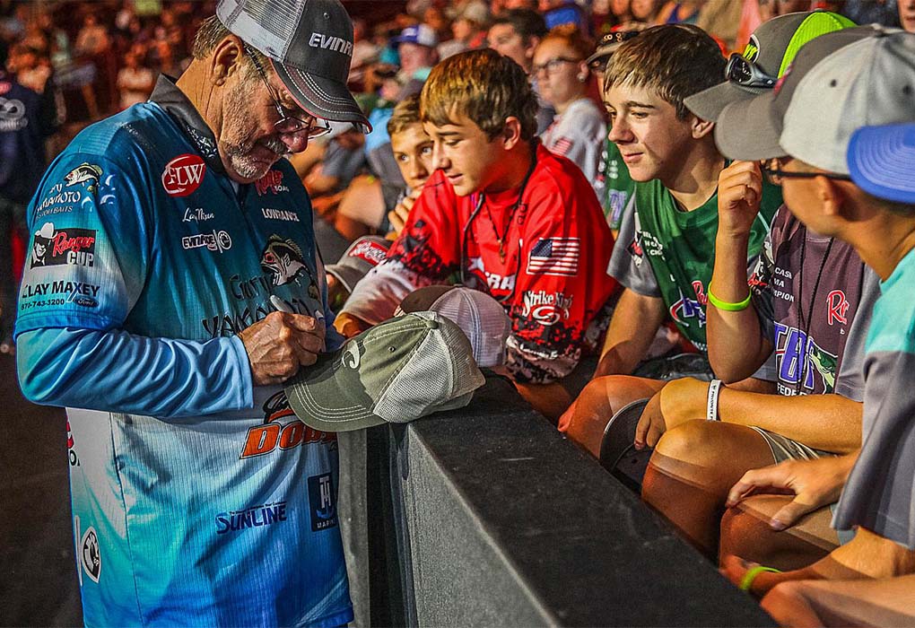 Larry Nixon remains one of the most popular bass fishermen on the pro tour (photo by Colin Moore/Major League Fishing).
