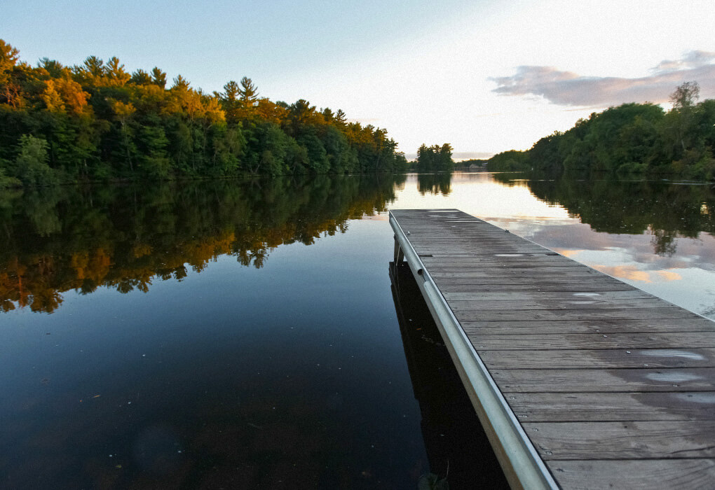 bass fishing from dock pier