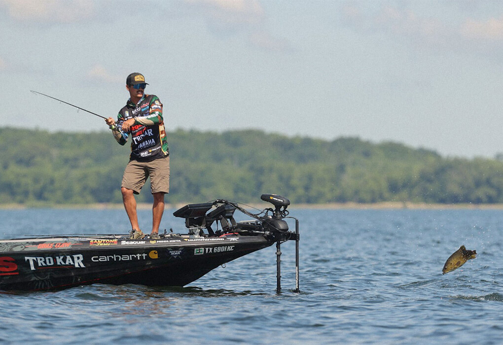 Chris Zaldain is known for his use of big swimbaits. But there are times when smaller finesse swimbaits will catch big bass, too (photo by B.A.S.S.)