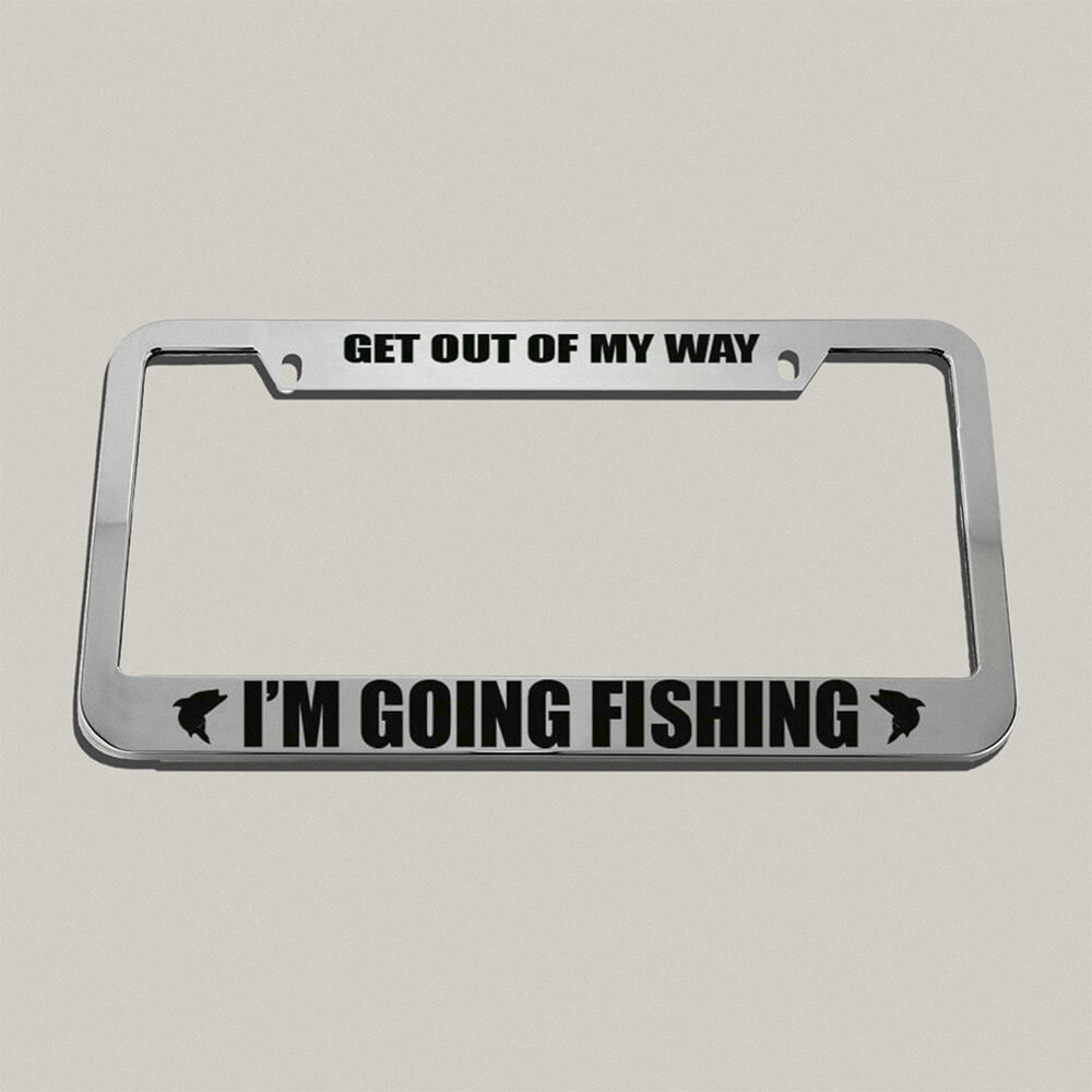 fishing funny license plate