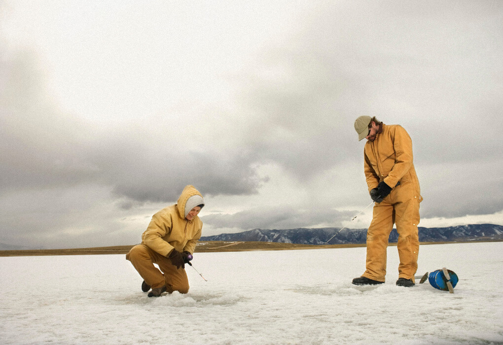 ice fishing for pike