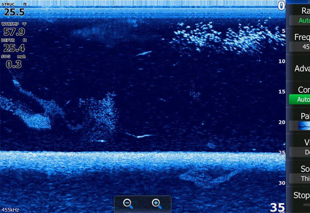 fish finder with down imaging sonar