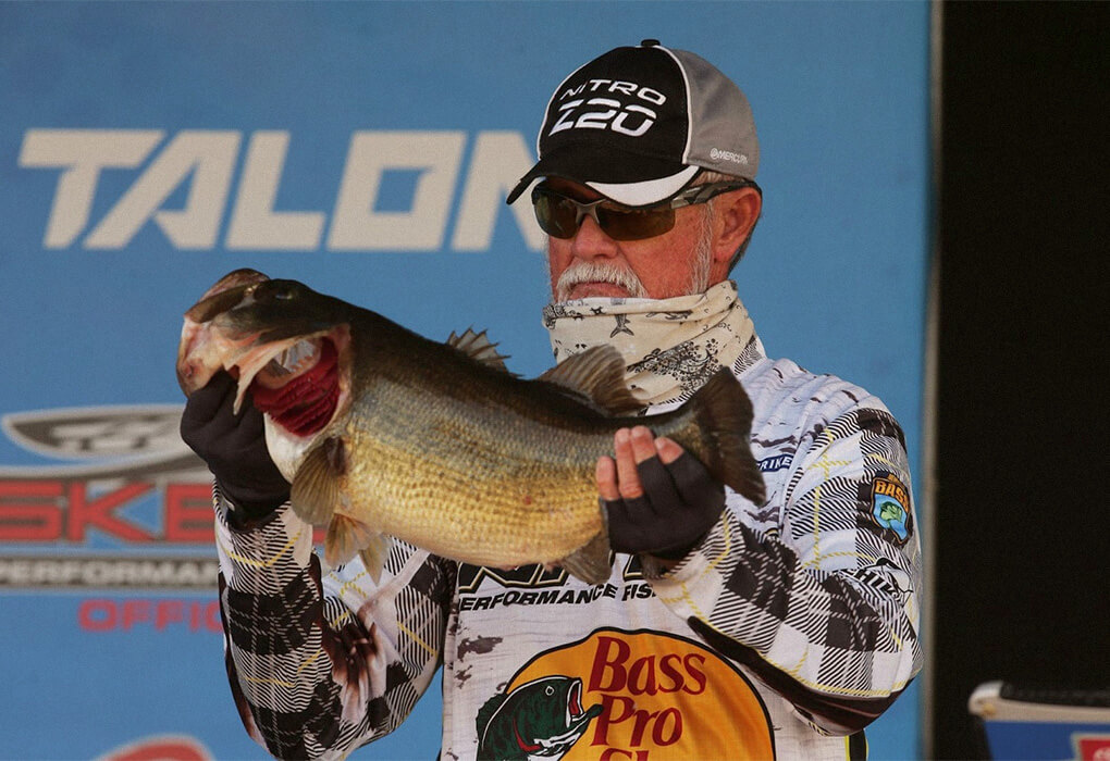 Rick Clunn is more than twice the age of some of his fellow fishermen on the B.A.S.S. Elite Tour, but he can still compete (Photo by B.A.S.S.)