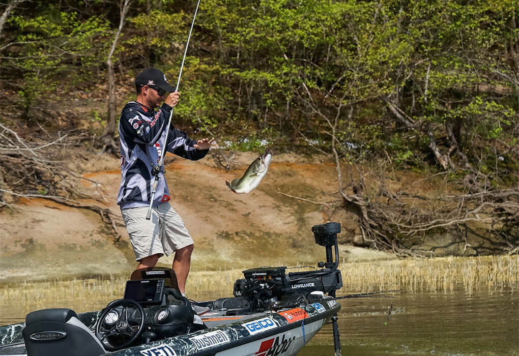 Whether they be shallow or deep, bass can’t hide from Jordan Lee (photo by Josh Gassmann/Major League Fishing)