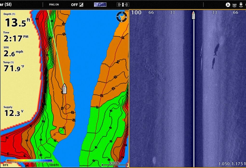 Humminbird Solix fish finder AutoChart Live feature