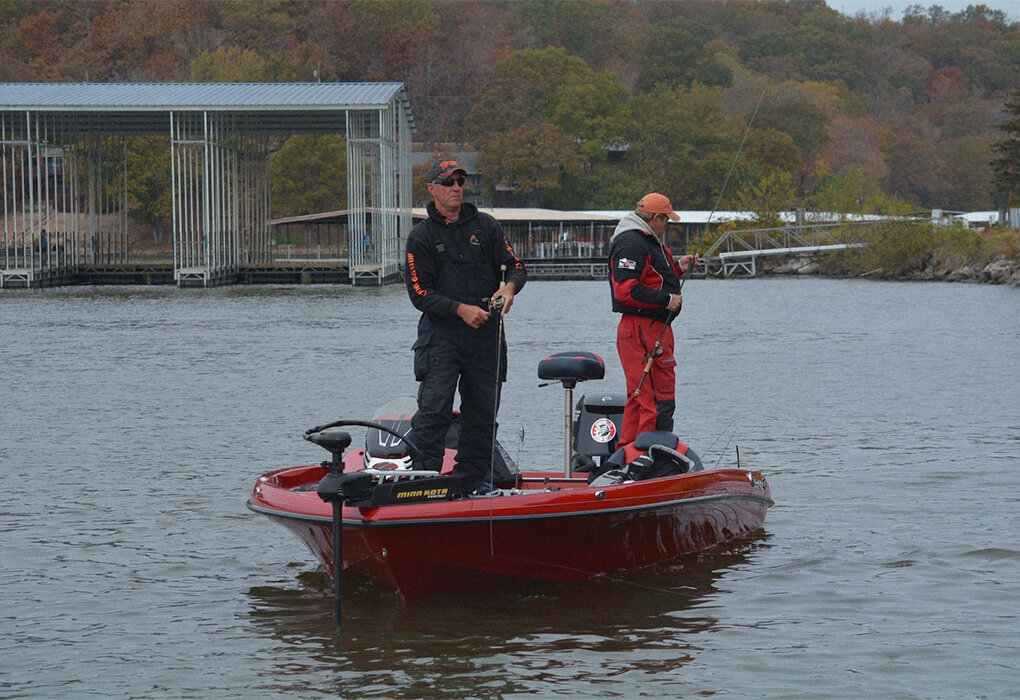 Boat docks can be great places to fish for bass at Lake of the Ozarks (photo by Brent Frazee)