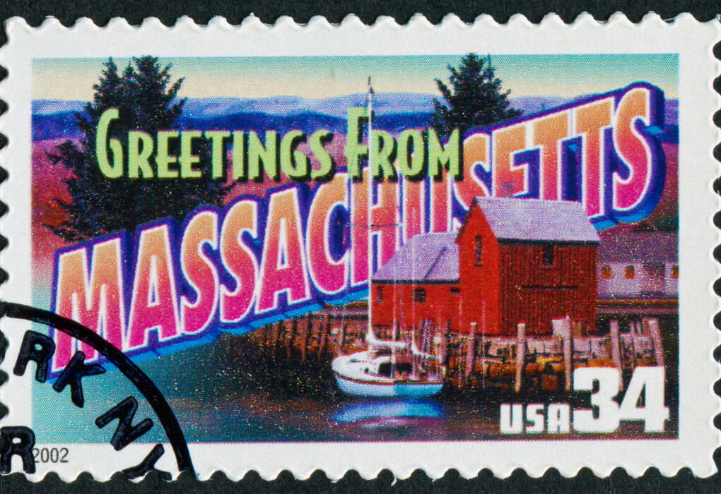 Massachusetts greeting card