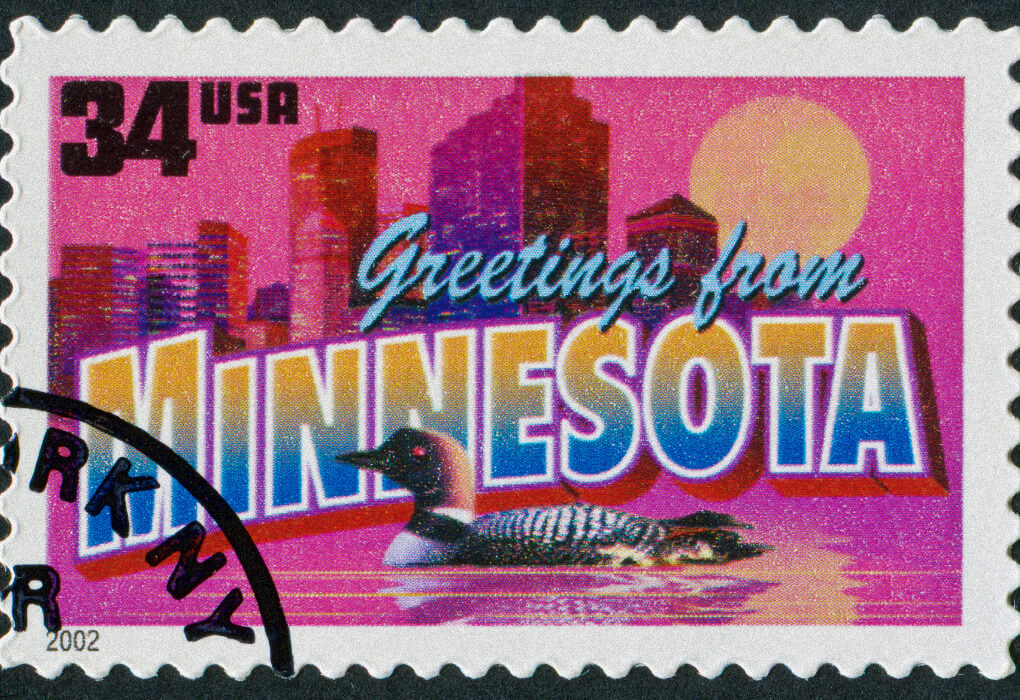 Minnesota welcoming post card