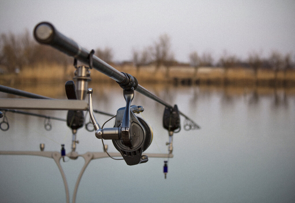 fishing gear mounted onshore