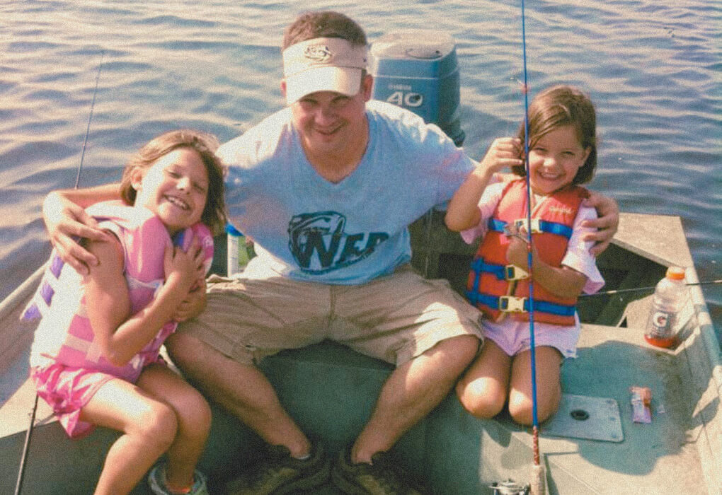 Contributing author Keith Lusher and his daughters gone fishing