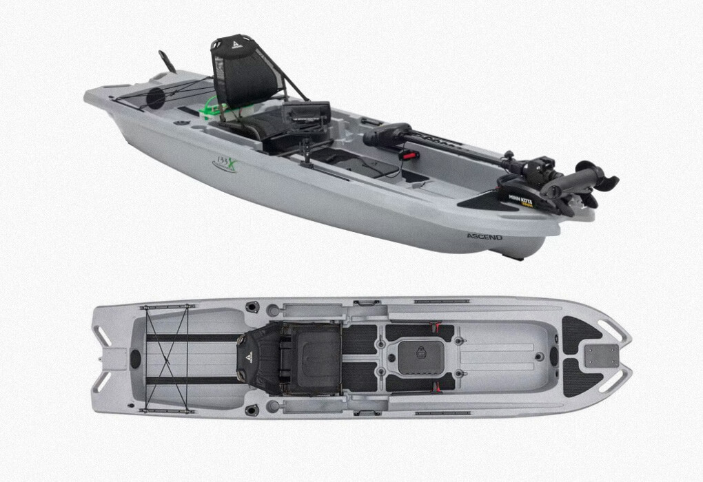 Ascend 133X Tournament fishing kayak with yak power