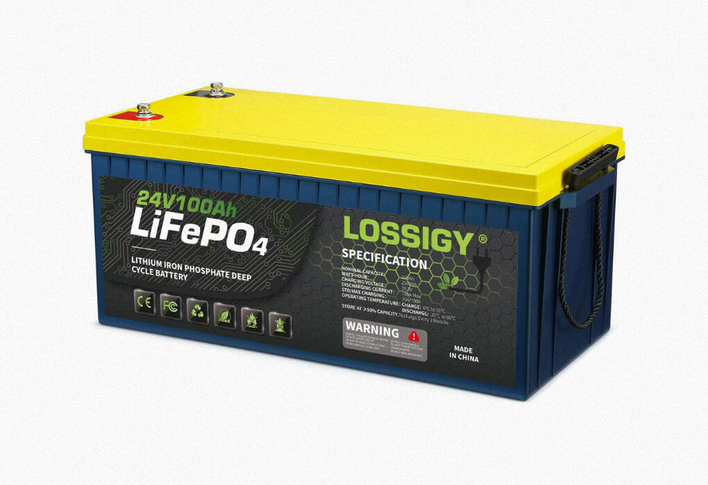 Lossigy 24v 100Ah Lithium-Ion Battery