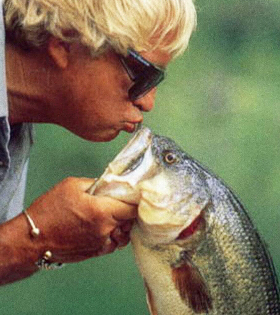 Jimmy Houston has inspired many fishermen to kiss the bass they catch for good luck (courtesy of Jimmy Houston Outdoors)