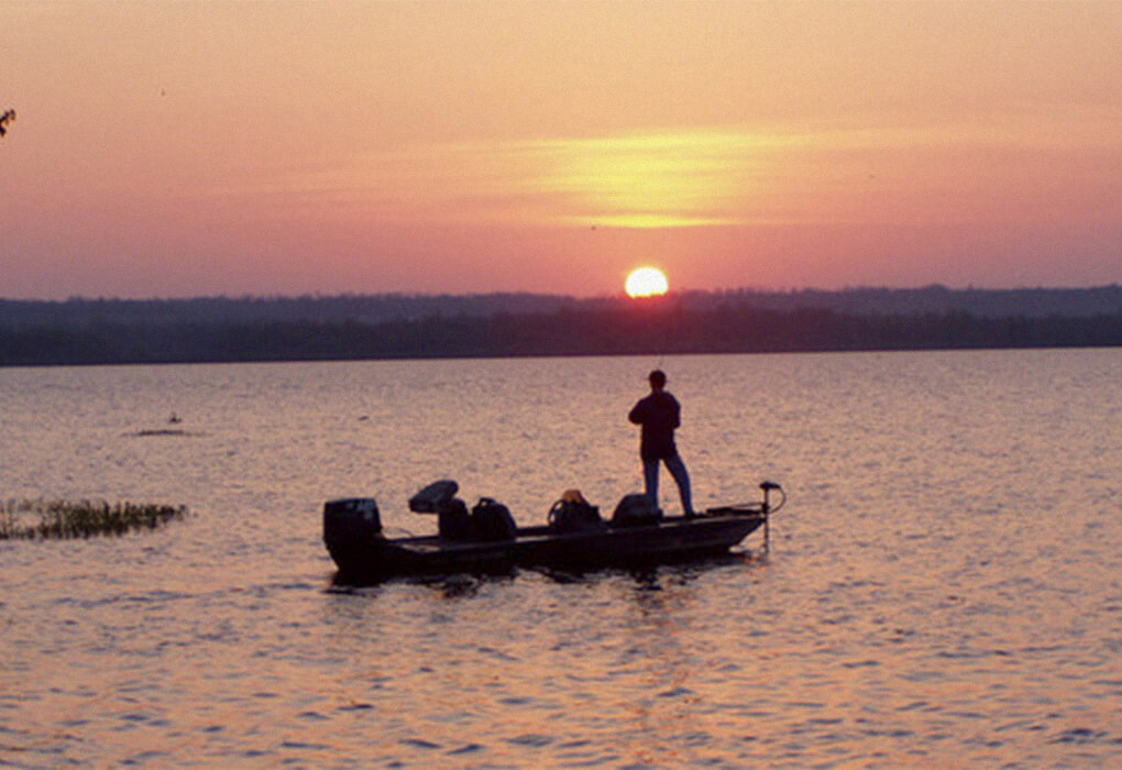 fisherman out on water