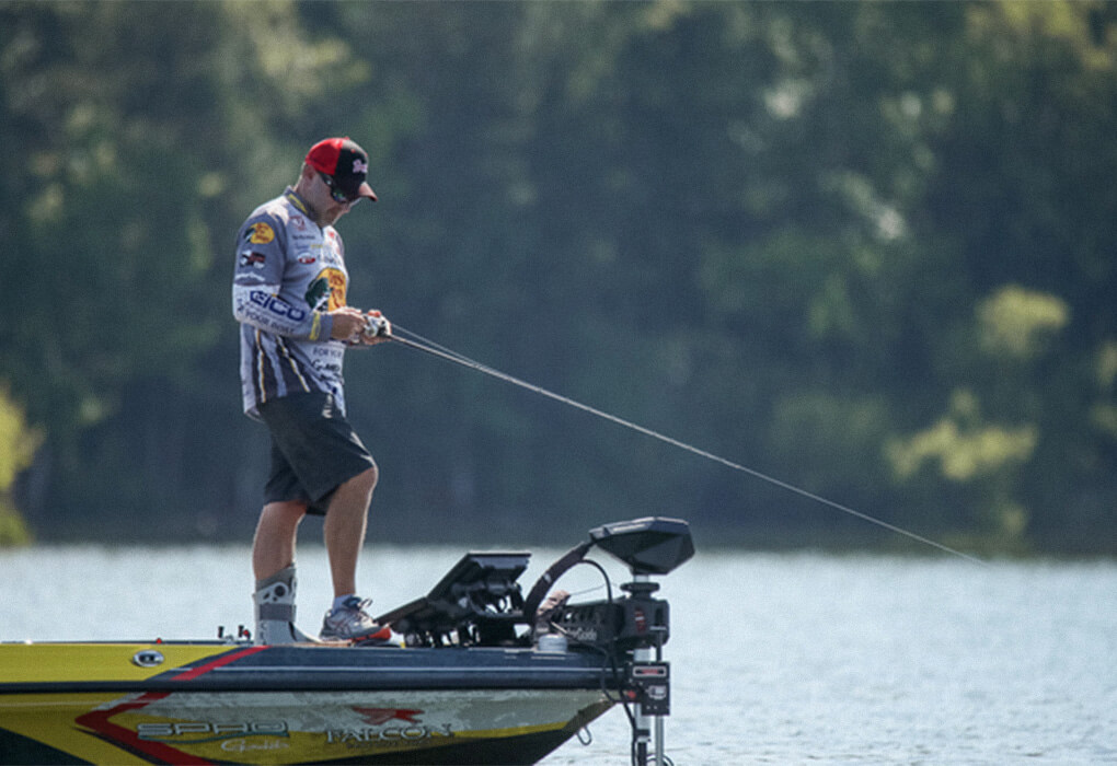 Mike McClelland learned to fish clear water on the Ozark reservoirs. (Photo by Josh Gassmann/Major League Fishing)