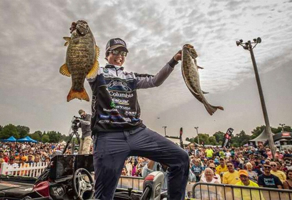 Taku Ito of Japan was all smiles after winning the Bass Elite Series tournament on the St. Lawrence River. (Photo by Shane Durrance/B.A.S.S.)