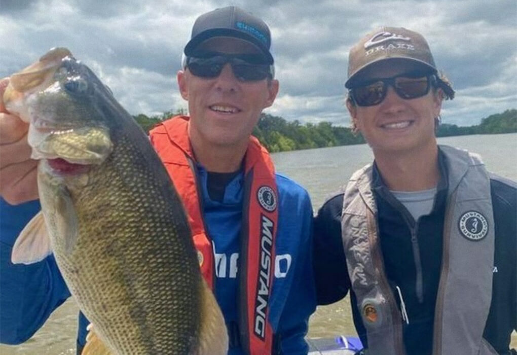 Tucker Smith (right) considered legendary bass fisherman Aaron Martens his mentor. Martens passed away recently after a battle with brain cancer, but Smith still uses the tips he imparted to catch bass