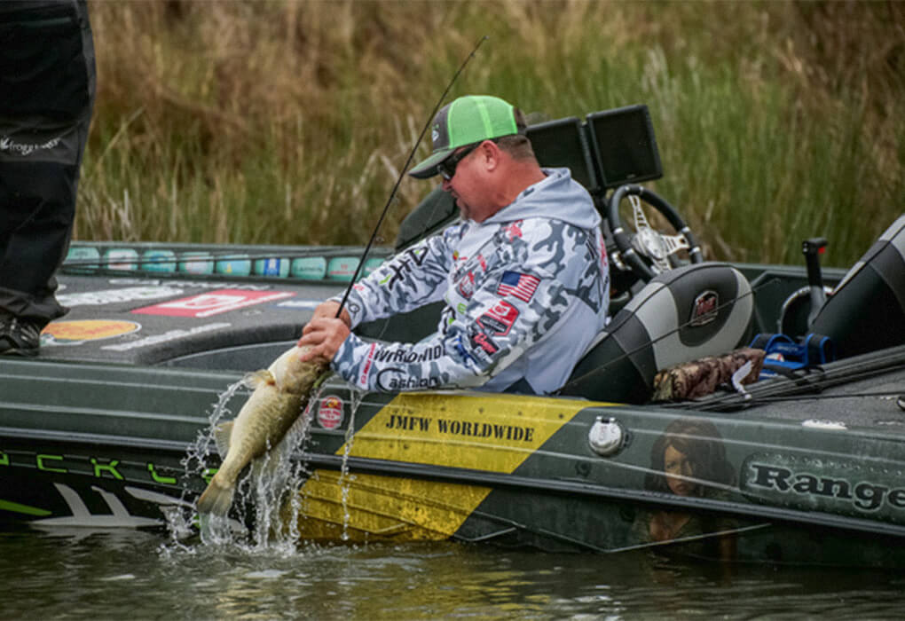 Now competing in Major League Fishing's top division, the Bass Pro Tour, James Watson proudly owns his nickname, Worldwide. (Photo by Phoenix Moore/Major League Fishing)