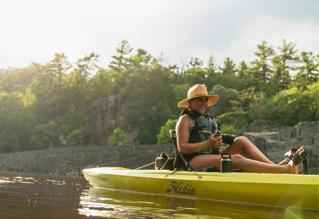 Hobie Mirage Compass fishing kayak out on water