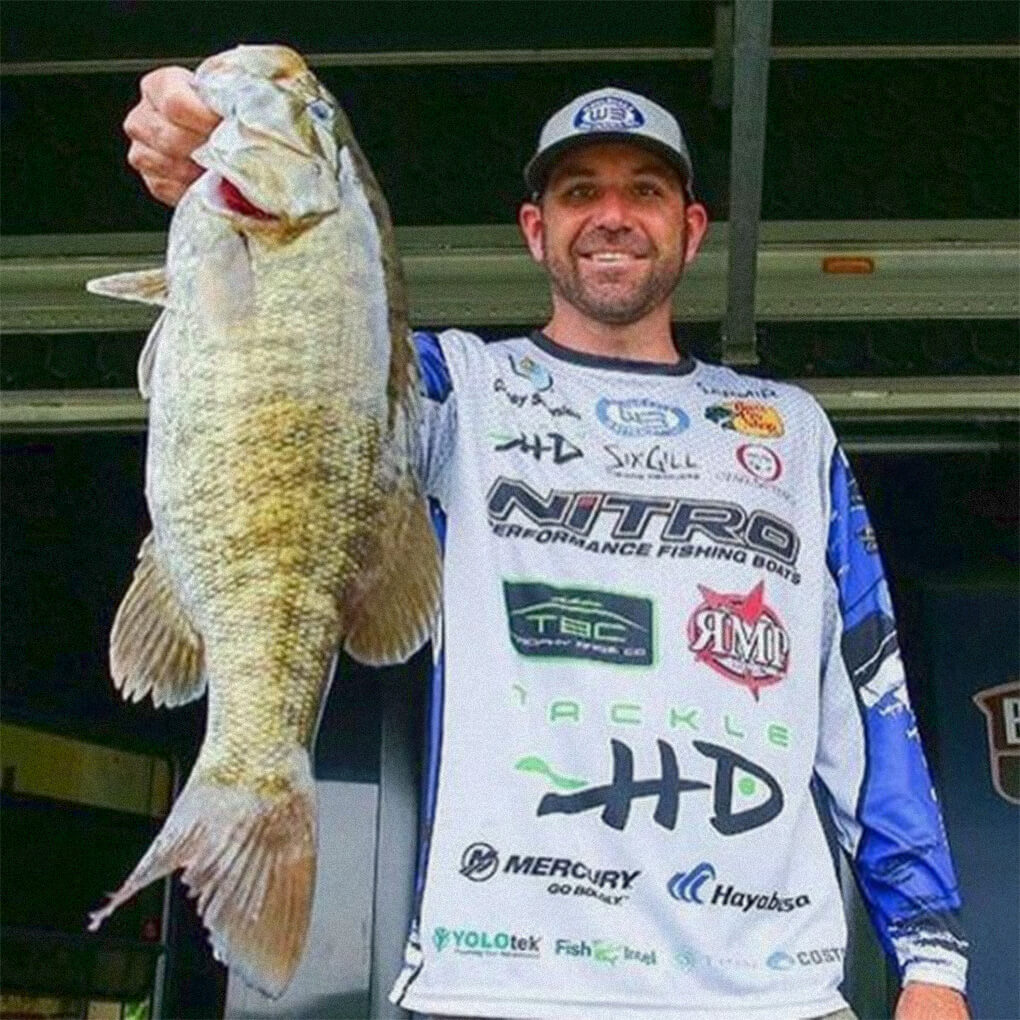 Casey Scanlon, a pro on the Major League Fishing circuit, uses spinnerbaits to catch lunker bass