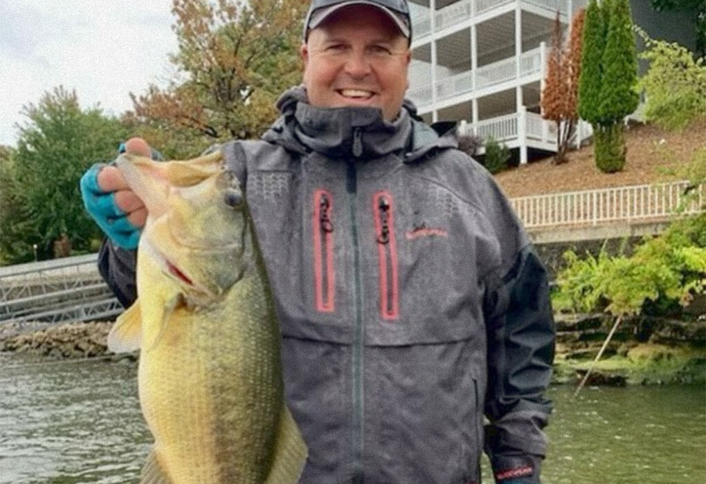 It can get cold in the Ozarks, but that doesn't stop Jeremy Lawyer from catching bass (Photo courtesy of Jeremy Lawyer)