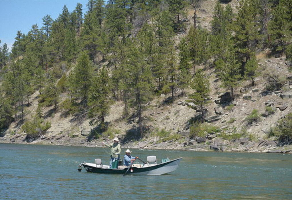 The Yellowstone River, shown here during normal times, is one of many Western rivers suffering from drought and heat this summer. (Photo by Brent Frazee)