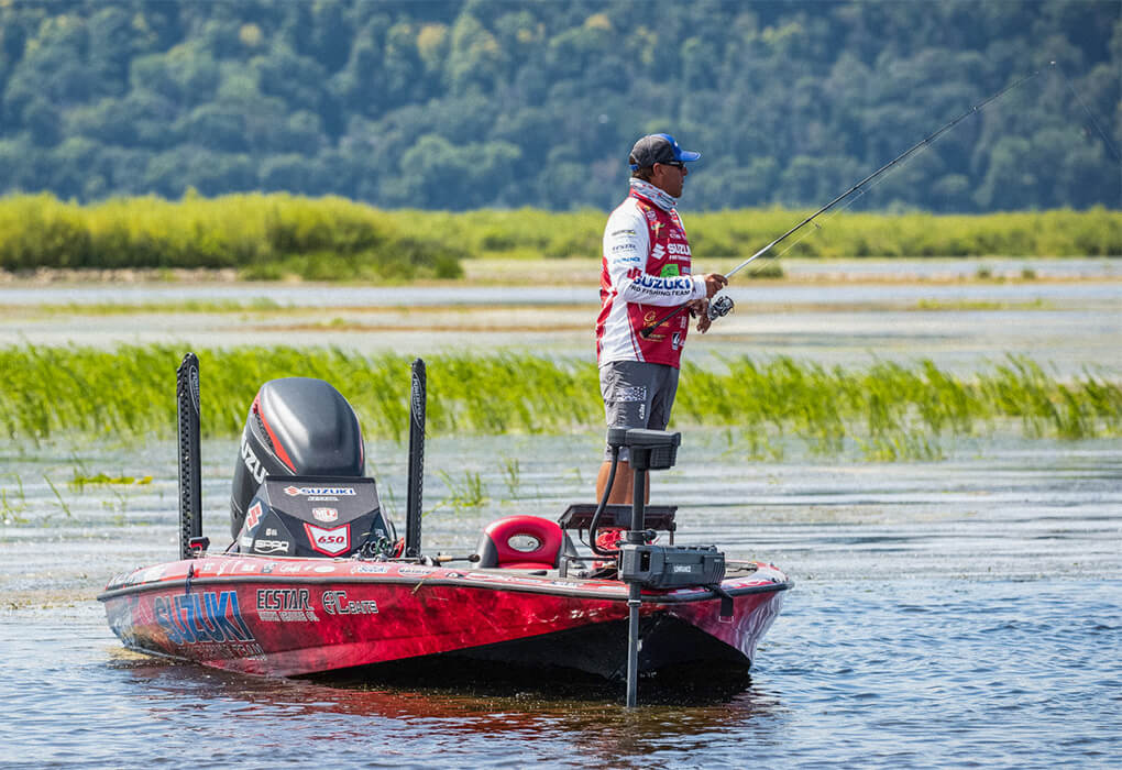 Dean Rojas likes to fish in heavy vegetation when he is working a topwater frog (photo by Cobe Pellerito/Major League Fishing)