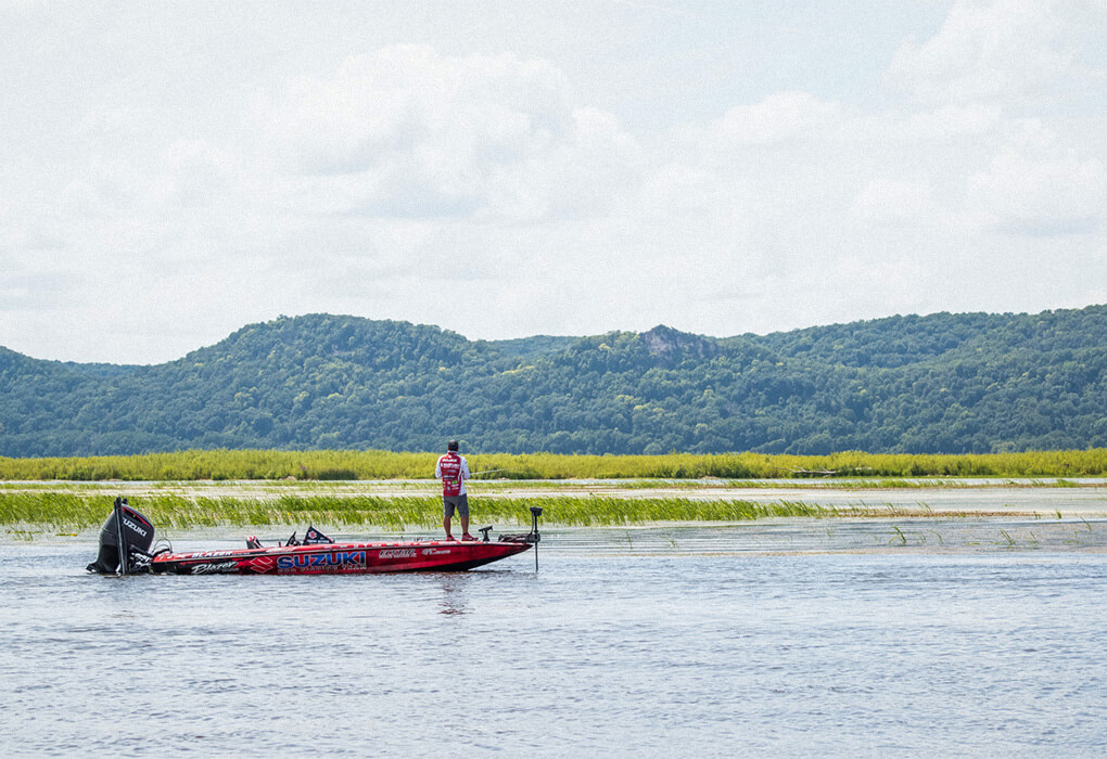 Dean Rojas often starts his search for big bass in shallow, marshy areas (photo by Cobi Pellerito/Major League Fishing)